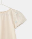 【KIDS/キッズ】フラワースリーブTシャツ/接触冷感