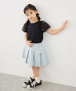 【KIDS/キッズ】フラワースリーブTシャツ/接触冷感