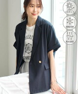 ROPE' PICNIC エアリーリネンライク ドルマンジャケット/接触冷感・UVカット・速乾 ロペピクニック ジャ…