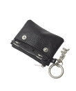 MILLS LOGO CHARM FAUX LEATHER COMPACT WALLET