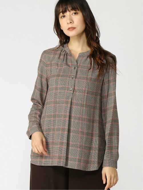 Leilian レリアン チェック柄ブラウス Rakuten Fashion 楽天