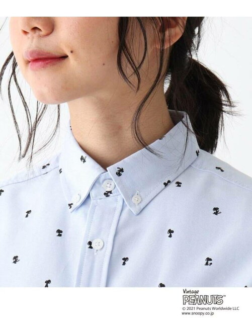 Base Station Peanuts ピーナッツ スヌーピー シルエット総柄ボタンダウンシャツ Rakuten Fashion 楽天ファッション 旧楽天ブランドアベニュー Cn2685