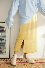 【SALE／80%OFF】ROSE BUD サテンスカート ローズバッド スカート その他のスカート イエロー ブルー