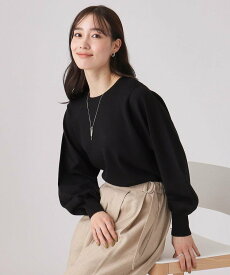 【SALE／46%OFF】SHOO・LA・RUE 【洗える】なめらかタッチ レディなお袖ボリュームニット シューラルー トップス ニット ブラック ベージュ ブルー