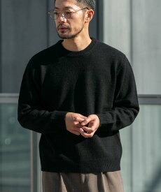 【SALE／50%OFF】URBAN RESEARCH ROSSO 『XLサイズあり』シェットランドウールクルーネックニット アーバンリサーチロッソ トップス ニット カーキグリーン グレー ホワイト グリーン ブラック ワインレッド ネイビー【送料無料】