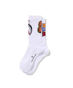 A BATHING APE SHARK SOCKS �A �x�C�V���O �G�C�v �C���E���b�O�E�F�A �C�� �z���C�g