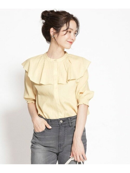 Nano Universe トゥルーコットン フレアカラーブラウス 五分袖 Rakuten Fashion 楽天ファッション 旧楽天ブランドアベニュー Cy0686