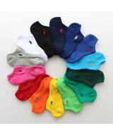 POLO RALPH LAUREN 【3足セット】 足底パイル アーチサポート ワンポイント スニーカーソックス ナイガイ…