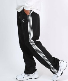 【SALE／1%OFF】Salong hameu トラックパンツ ジャージ メンズ レディース ユニセックス 刺繍 ロゴ サイドライン サロンハミュー パンツ ジャージ・スウェットパンツ ブラウン ワインレッド ブラック グリーン ベージュ ブルー ホワイト【送料無料】