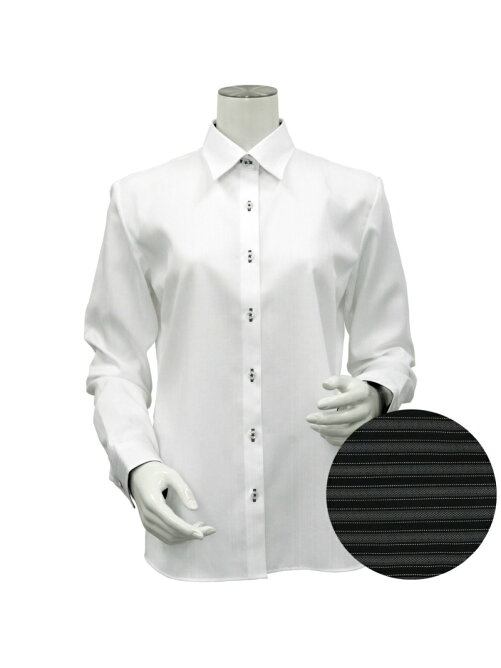 Brick House By Tokyo Shirts W レディース ウィメンズシャツ 長袖 形態安定 レギュラー衿 綿100 白 ストライプ織柄 Rakuten Fashion 楽天ファッション 旧楽天ブランドアベニュー Cd2687