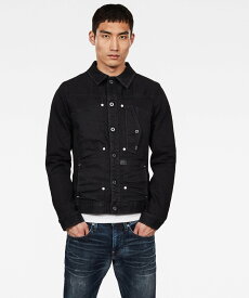 【SALE／50%OFF】G-Star RAW 【公式ショップ】SCUTAR POP SLIM JACKET ジースターロゥ ジャケット・アウター デニムジャケット ブラック【送料無料】