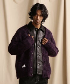 【SALE／30%OFF】Schott MOHAIR CARDIGAN/モヘアニット カーディガン ショット トップス カーディガン パープル ブラック【送料無料】