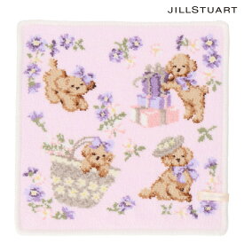 JILL STUART JILL STUART(ジルスチュアート) シェニール織ハンカチ インターモードカワベ ファッション雑貨 ハンカチ・ハンドタオル ホワイト グレー ピンク