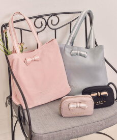 TOCCA 【WEB限定・A4サイズ対応】BICOLOR RIBBON ECOBAG エコバッグ トッカ バッグ エコバッグ・サブバッグ ピンク ブルー ブラック ベージュ【送料無料】