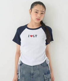【SALE／60%OFF】Lovetoxic 【吸水速乾/さらさら】ILoveドロストT ナルミヤオンライン トップス カットソー・Tシャツ ネイビー