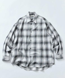 【SALE／10%OFF】FREAK'S STORE Relax Fit リラックスフィット オンブレチェック ネルシャツ 【限定展開】 25AW フリークスストア トップス シャツ・ブラウス グリーン ブラウン ブラック ホワイト ブルー【送料無料】