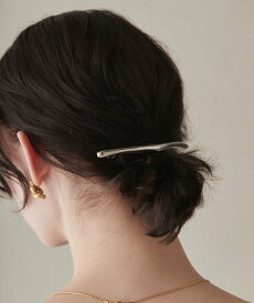 【SALE／31%OFF】ciite' ニュアンスライン メタル バレッタ シーテ ヘアアクセサリー バレッタ・ヘアクリップ・ヘアピン シルバー ゴールド