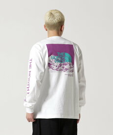 B'2nd THE NORTH FACE (ザ・ノースフェイス)L/S Sleeve Graphic Tee ビーセカンド トップス カットソー・Tシャツ ホワイト ブラック【送料無料】