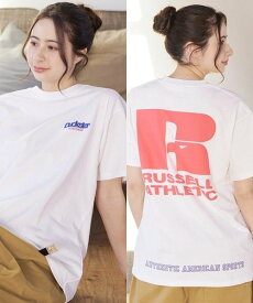 【SALE／40%OFF】Duckster DUCKSTER/ダックスター RUSSELL ATHLETIC 別注TEE《Rロゴ》 (MENS) ゴースローキャラバン トップス カットソー・Tシャツ ブラック ホワイト