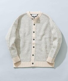 【SALE／50%OFF】URBAN RESEARCH ROSSO 『XLサイズあり』バーズアイ柄クルーニットカーディガン アーバンリサーチロッソ トップス カーディガン ブラック ネイビー ホワイト グレー【送料無料】