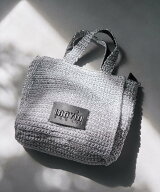 LANVIN en Bleu メタリック編み込みトートバッグ ランバンオンブルー バッグ その他のバッグ ブラック シ…