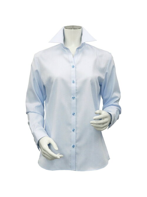 Brick House By Tokyo Shirts W レディース ウィメンズシャツ 長袖 形態安定 スキッパー衿 綿100 サックス 織柄 Rakuten Fashion 楽天ファッション 旧楽天ブランドアベニュー Cd26