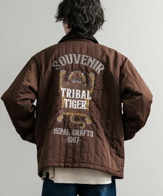 KRIFF MAYER KRIFF MAYER スーベニア刺繍キルトコーチジャケット ロッキーモンロー ジャケット・アウター ナイロンジャケット イエロー ブラウン グリーン ブラック ベージュ【送料無料】