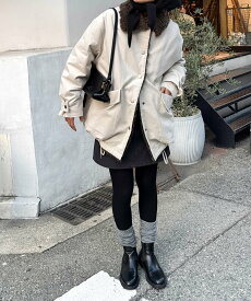 【SALE／20%OFF】diggity diggity 襟ボアハーフダウンコート キャナルジーン ジャケット・アウター ダウンジャケット・ダウンベスト ブラック ホワイト【送料無料】