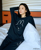 cross marche HOGUSU 長袖上下セット miffy クロスマルシェ インナー・ルームウェア パジャマ ブラック …