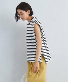 UNITED ARROWS green label relaxing 【WEB限定】サイド タック ノースリーブ Tシャツ -マシンウォッシャブル・汗染み防止- ユナイテッドアローズ グリーンレーベルリラクシング トップス カットソー・Tシャツ ブラック ホワイト【送料無料】