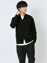 【SALE／55%OFF】TAKA-Q ウォッシャブル ウール混 スタンド ニットカーディガン タカキュー トップス カーディガン グレー ブラック