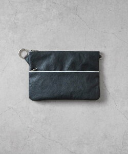 SENTI Dyneema(R) Leather W ZIP POUCH LL ���y�ʃ_�C�j�[�}���U�[�_�u���W�b�v�|�[�`LL �R���|�W�b�g ���z�E�|�[�`�E�P�[�X �|�[�` �u���b�N�y���������z