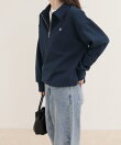 FR刺しゅう衿付きハーフZIPスウェットプルオーバー