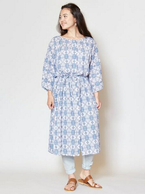 ノー カラー シャツ ワンピース