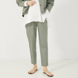 【SALE／50%OFF】qualite 《セットアップ対応》2WAYストレッチハイウエストテーパードパンツ カリテ パンツ その他のパンツ カーキ ベージュ【送料無料】