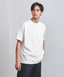 UNITED ARROWS SARROWS/サローズ オーガニックコットン モックネック Tシャツ ユナイテッドアローズ トップス カットソー・Tシャツ グレー ホワイト【送料無料】