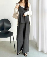 【SALE／35%OFF】GeeRA セットアップ風プリーツビスチェキャミサロペ ジーラ オールインワン・オーバーオ…