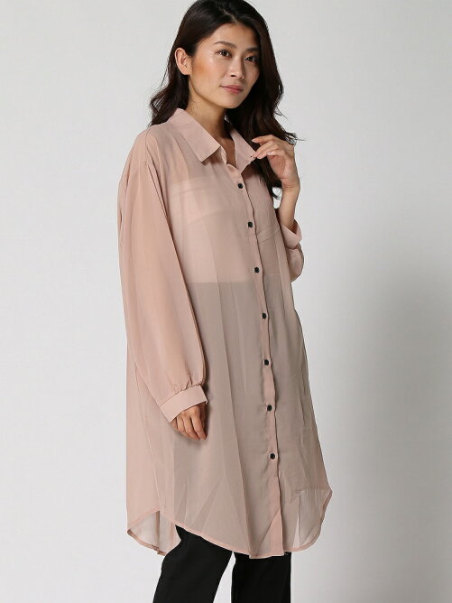 Anap Anap シフォンロングシャツ Rakuten Fashion 楽天ファッション 旧楽天ブランドアベニュー T