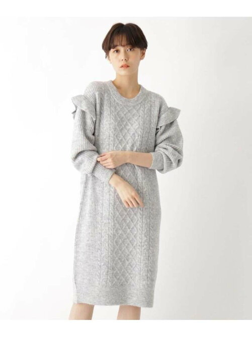 Ag By Aquagirl 肩フリルケーブルニットワンピース Rakuten Fashion 楽天ファッション 旧楽天ブランドアベニュー Bz4692