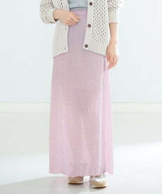 【SALE／70%OFF】Demi-Luxe BEAMS Demi-Luxe BEAMS / 小花柄プリント スカート ビームス アウトレット スカート ロング・マキシスカート ピンク【送料無料】