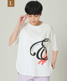 【SALE／28%OFF】EVEX by KRIZIA 【L】【ウォッシャブル】イニシャルアニマルプリントTシャツ サンヨー エルサイズ トップス カットソー・Tシャツ ホワイト ピンク ブルー ネイビー【送料無料】