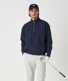 【SALE／30%OFF】UNITED ARROWS GOLF メンズ 裏フリース クウォータージップ プルオーバーブルゾン 2WAY ストレッチ 撥水 透湿 ユナイテッドアローズ スポーツ・アウトドア用品 ゴルフグッズ ブラック ネイビー【送料無料】