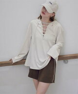 SEA DRESS 2点セット / レースアップ フーディー ラッシュガード ショートパンツ 紫外線カット ティティ…