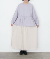 美品】オオカミとフクロウ リネンピンタックブラウスリネン100 