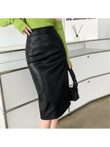 【SALE／15%OFF】Aimoon レザースカートタイトスカートミディ丈OL ミニミニストア スカート その他のスカ...