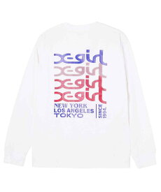 【SALE／30%OFF】X-girl TRANSPARENT MILLS LOGO L/S TEE X-girl ロンT X-girl エックスガール トップス カットソー・Tシャツ ブラック カーキ ホワイト【送料無料】