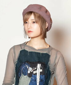 CA4LA CRYSTALS カシラ 帽子 ハンチング・ベレー帽 ブラック ピンク【送料無料】