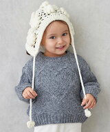 【SALE／55%OFF】petit main 【リンク】ハートケーブルニット ナルミヤオンライン トップス ニット ブラ…
