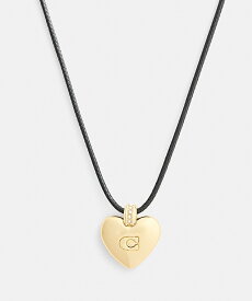 COACH シグネチャー ハート コード ペンダント ネックレス コーチ アクセサリー・腕時計 ネックレス ブラック【送料無料】