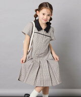 【SALE／28%OFF】a.v.v [130-160]【洗える】タックプリーツ襟付きワンピース アー・ヴェ・ヴェ ワンピー…